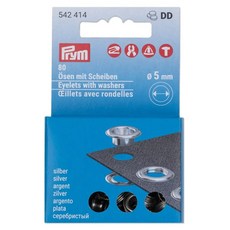 Prym Washer替換孔眼 5mm 542414, 銀, 1個