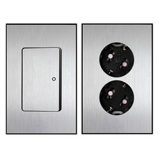 Boedam 1開1路開關 + 嵌入式2孔插座組, 1套