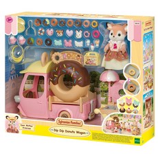 EPOCH Sylvanian Families 森林家族 鹿媽媽的甜蜜甜甜圈推車公仔 5808, 1個