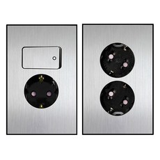 Boedam 附開關1孔插座 + 嵌入式2孔插座套組, 1套