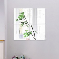 Ocoro 防碎黏貼式壓克力正方形鏡子 40 x 40 cm, 單一顏色