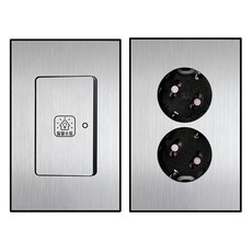 Boedam 一鍵關燈開關 1開 + 嵌入式插座 2孔 套裝, 1套