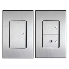 Boedam 開關 1孔 單切 + 2孔 換氣扇 內建跳線 套組, 1套