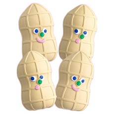 바잇미 반려동물 알콩땅콩 라텍스 장난감, BEIGE, 4개