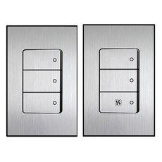 Boedam 3開1路開關(內建跳線) + 3開換氣扇開關(內建跳線)套組, 1套