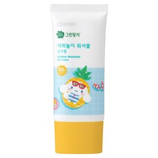 GREEN FINGER 綠手指 孩童用戶外可水洗防曬乳 三麗鷗大耳狗喜拿款 SPF50+ PA++++, 1個, 80ml