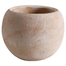 Bireo 復古植物盆 圓形花盆, 1個, 米色