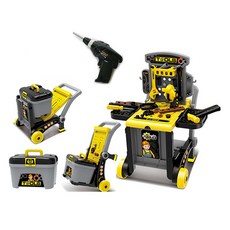 Unit Kids 豪華手推車工具遊戲組 + 電動鑽頭套組, 1套, 混合色