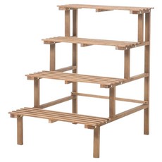 JLIFE Loud 4層長方形花盆架, 木質, 1個