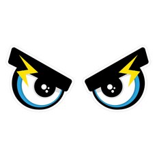 Mungkiwoldeu 保持安全車距 注意前方 鷹眼反光貼紙 中型, 注意前方 鷹眼 03, 1個