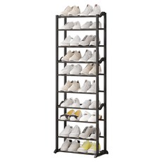 開放式沃夫10層鞋櫃, 黑色, 1個