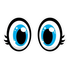 뭉키데코 안전거리유지 반사스티커 중형 놀랬어요 001, 혼합색상, 1개