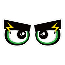 Mungkiwoldeu 保持安全距離反光貼紙 中型, 閃電人, 1個