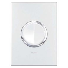 Legrand 羅格朗 歐洲配線器具Ateo韓國型簡約單色2孔上下動作圓形開關 白色, 1個