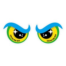 Mungkiwoldeu 保持安全距離反光貼紙 中型, 1個, 彩色老鷹 002