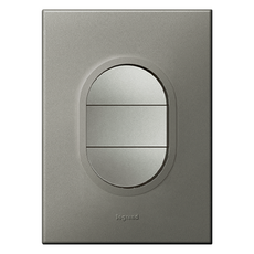 Legrand 羅格朗 歐洲配線器具 Ateo 韓版 Simple 矩形 單色 鎂合金 3開 圓形開關, 1個