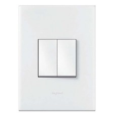 Legrand 羅格朗 配線裝置 Arteor Simple 長方形 單色白 2孔 上下撥動開關, 1個