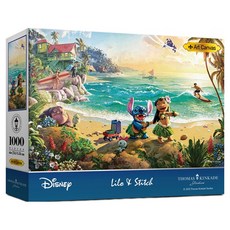 토마스킨케이드 디즈니 릴로와 스티치 직소퍼즐 7021, 혼합색상, 1개, 1000피스