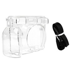 인스탁스 와이드300 전용 케이스 투명 + 스트랩 랜덤발송 세트, 1세트