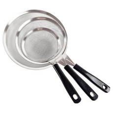 Kitchen Blooming 304不鏽鋼濾勺3件組 黑色手柄, 1套