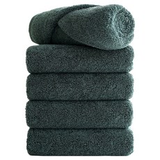 TowelToktok 高級飯店毛巾 240g 40支棉紗, 5個, 冷灰色
