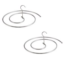 Okoro 圓形螺旋棉被衣架 2入, 銀色