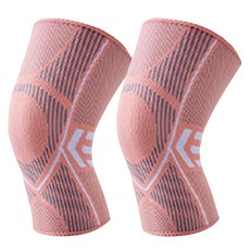 골드팡 고탄력 스포츠 무릎보호대 핑크화이트, 1세트