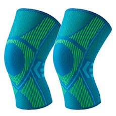 러닝 피트니스 탄력성 좋은 무릎보호대 네온블루 2p, 1개