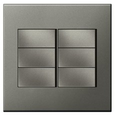 Legrand 羅格朗 歐洲配線器具Ateo韓國型簡約長方形單色6孔開關 鎂, 1個