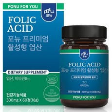pOnu 頂級活性葉酸 18g, 1個, 60錠