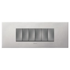 Legrand 羅格朗 Arteor 韓式正方形 Simple 雙色軟鋁橫式上下操作6孔鎂合金開關, 1個