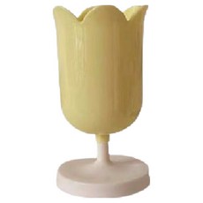 鬱金香筆筒蠟燭收納盒 黃色, 1個