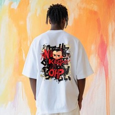 원헌드레드퍼센트 AIDAEVE b디스트로이베이비 세미오버 통기성 반팔 티셔츠