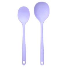 라임올리브 리빙 실리콘 조리도구 볶음스푼 + 멀티주걱 세트, PURPLE, 1세트
