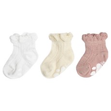 하이베이비키즈 여아용 썸머레이스 양말 파스텔 3켤레 세트