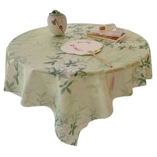 마켓감성 레트로 빅플라워 식탁보, 초록꽃, 1개, 140 x 140 cm