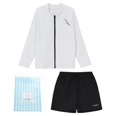 ST.HOLIDAY 拉鍊防磨衣上衣 + 衝浪褲下身 + 透明提袋組 C255-03