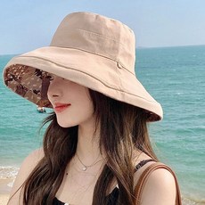 아뗄릭 플라워 퀼트 패턴 햇빛 차단 양면 모자 10267