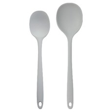 Easy sili Lime Olive 生活矽膠料理工具 拌炒匙 + 多功能鍋鏟組, 1套, 淺灰色