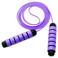 보스툴 꽈배기 와이어 밴드 포인트 줄넘기, 퍼플, 1개