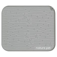 nature pet 貓用防落砂矽膠貓砂墊, 1個, 灰色