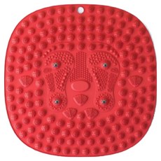 Healthydot 方形矽膠腳底按摩墊 58cm, 紅色, 1個