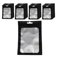 올하이 다용도 지퍼백 OPP 비닐 포카포장 봉투 포장백, 20개, 블랙