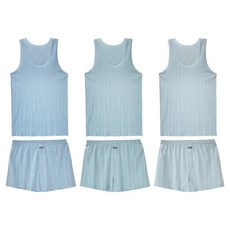 아날도바시니 남성용 통기성 니트면 런닝 3종 + 트렁크 3종 세트 MRT647