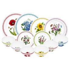 PORTmeIRION 波特玫琳恩 Botanic Garden Meadow 3人份餐具組 12件組, 1套, 飯碗 2p + 湯碗 2p + 大盤 2p + 中盤 2p + 小盤 2p, 隨機出貨