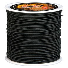 Hollypick 念珠線手鍊 DIY 手作 1.0MM x 50M, 1個, 黑色