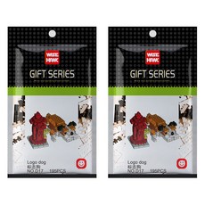 와이즈호크 나노블럭 잉글리쉬불독 D17wh, 2개, 혼합색상