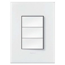 Legrand 羅格朗 配線器具 Arteor Simple 長方形 單色 3開關 白色, 1個