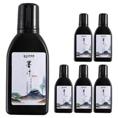Bella Art攜帶型書法練習用墨水, 50ml, 6個