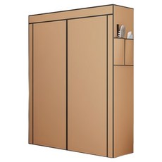 Likes 不易沾染灰塵 可拆卸組裝式不織布衣架衣櫃, 棕色